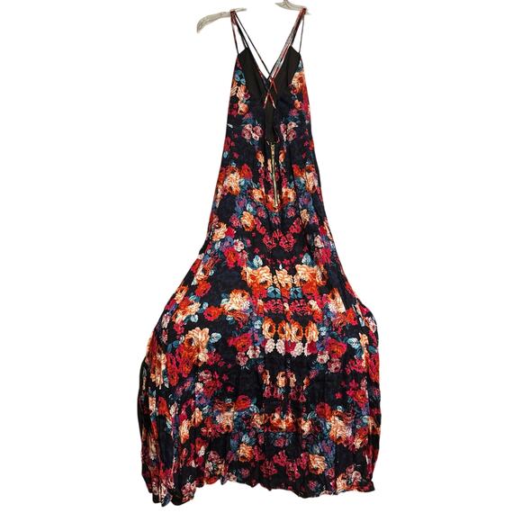 NBD x Naven Twins Weekend Stay Maxi Dress slit Lined XSmall V-Neck Floral Straps - Picture 3 of 9
